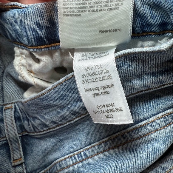 AGOLDE Nico High Rise Slim Jeans Womens 28 Blue Button-Fly Denim Distressed - Picture 10 of 10